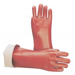 GUANTO PVC ROSSO CM. 35...