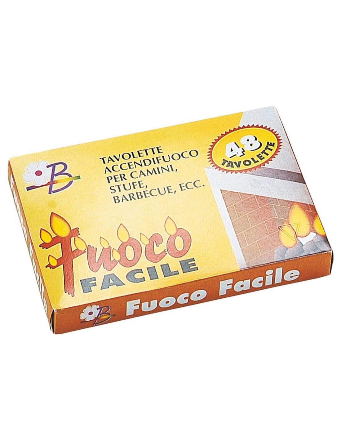 Flam' Up 0600 Accendifuoco Economico, 40 Cubi, Accensione Rapida Per Camino E Stufe